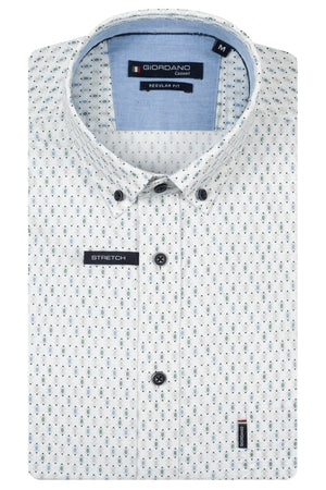 Giordano Dark Green Print Shirt 617034 70