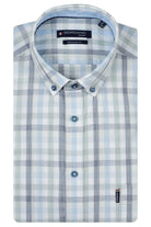Giordano Green Blue Check Shirt 616340 71
