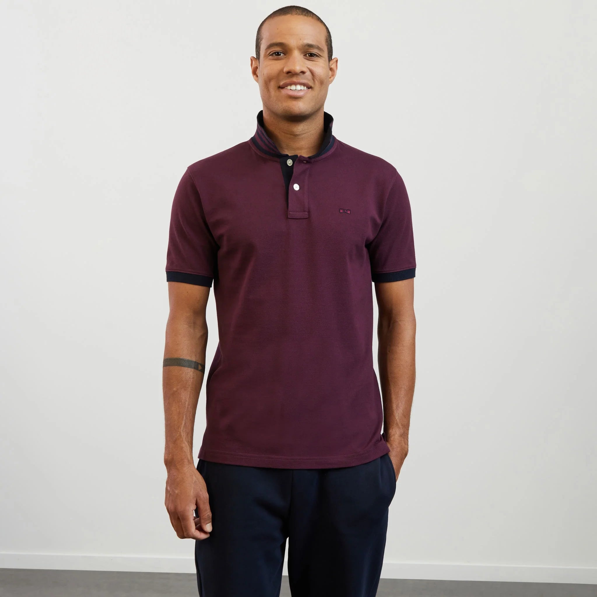 Mens maroon clearance polo