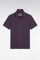 Eden Park Purple Tipped Polo Shirt H26MAIPC0005 vif2