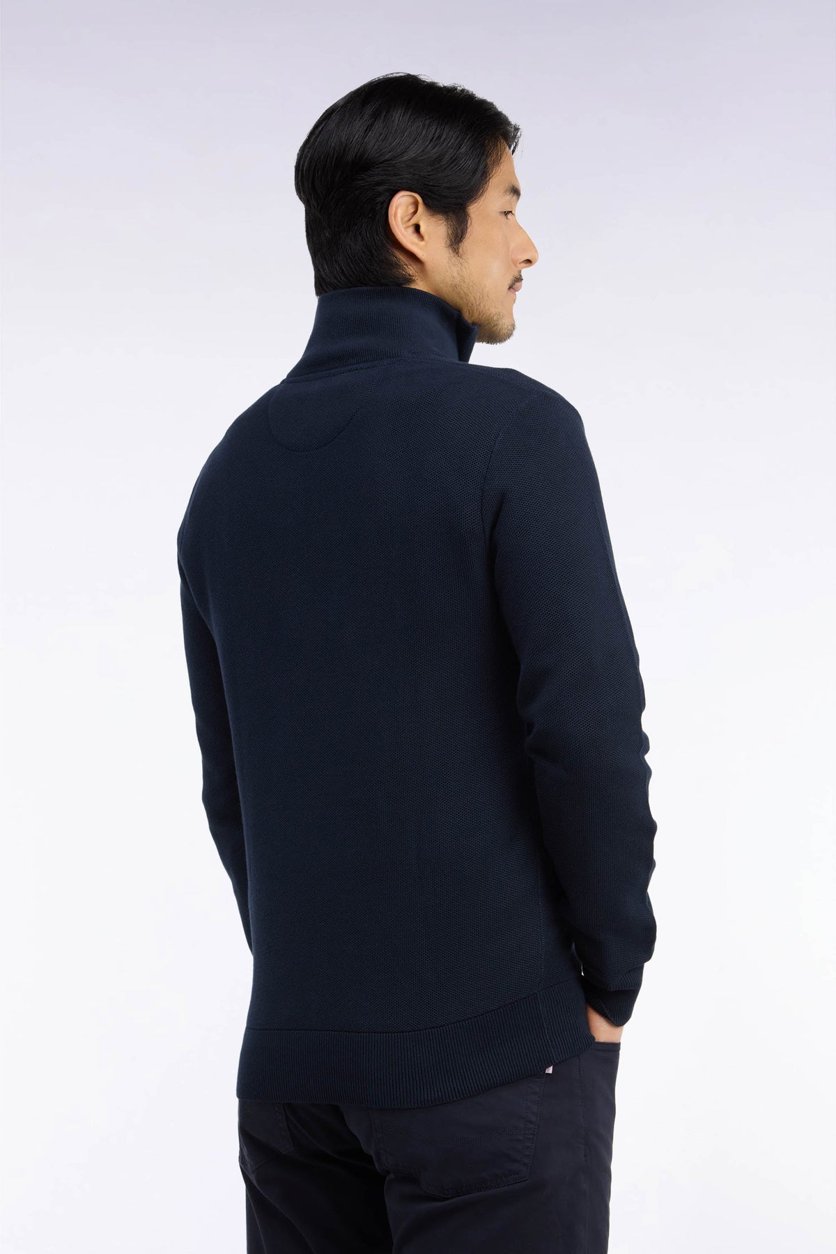 Eden Park Navy Zip Knit H26MAIPU0006 blf