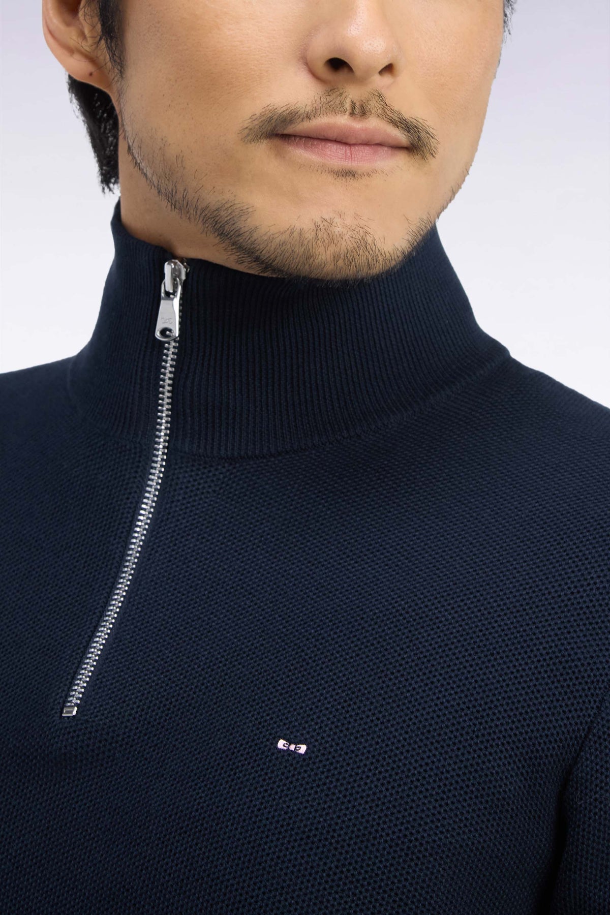 Eden Park Navy Zip Knit H26MAIPU0006 blf
