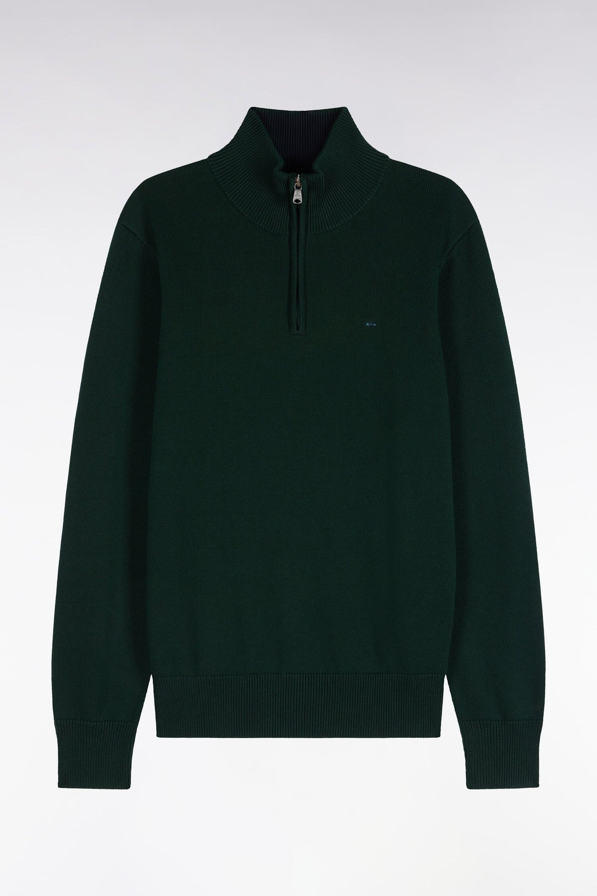 Eden Park Forest Green Zip Cotton Knit H26MAIPU0011 vef21