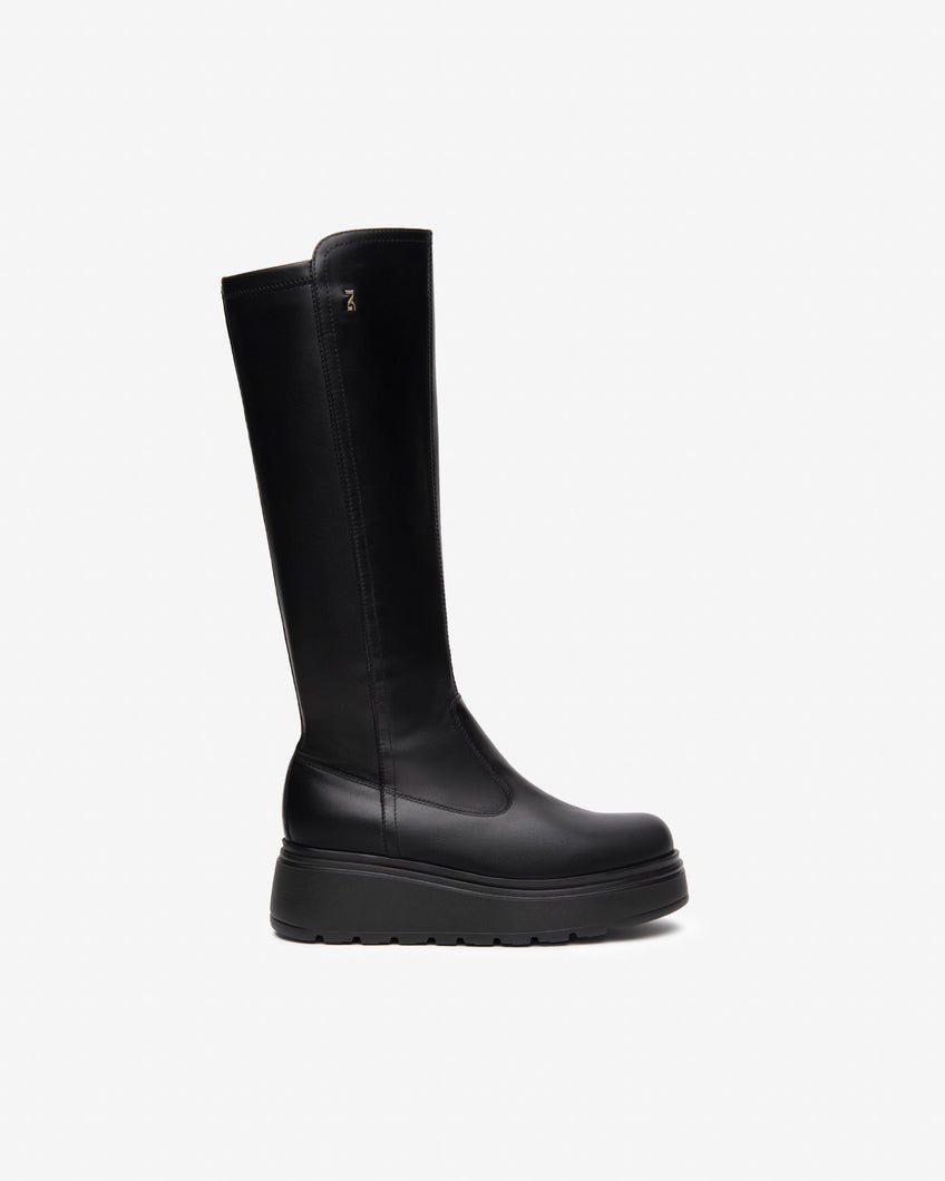 Nero Giardini Black Knee High Boots I514902D 100