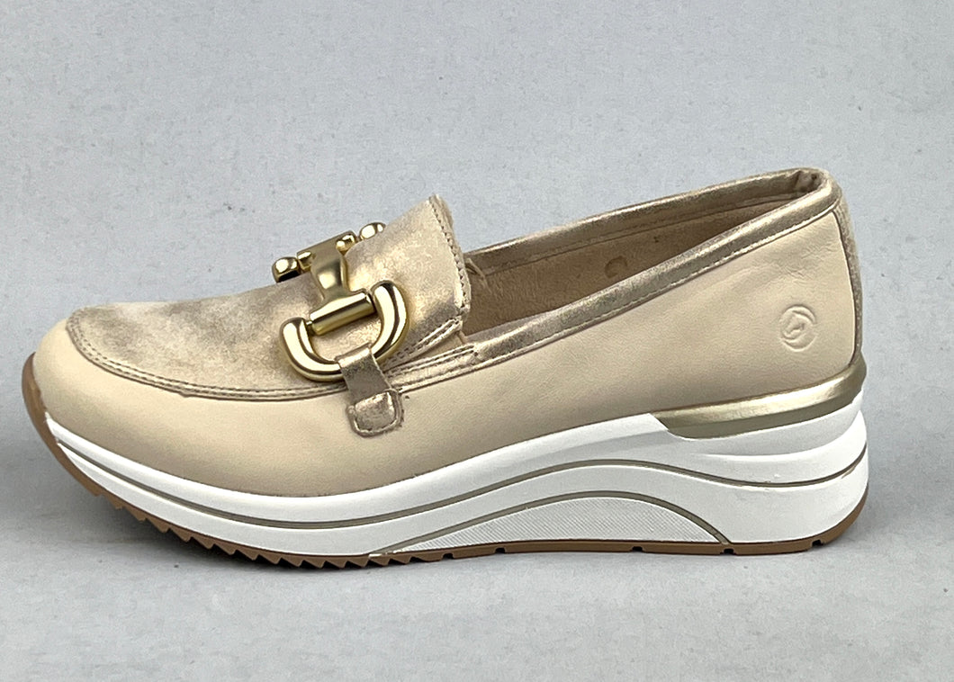 Remonte Wedge Loafers Beige D0T12
