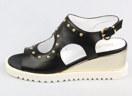 Marco Moreo Black Wedge Sandals M731JNNP