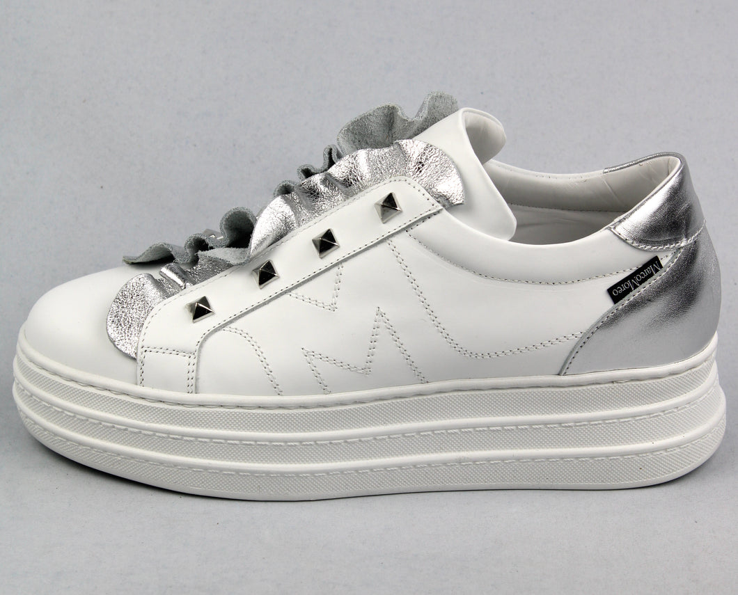 Marco Moreo White Silver Trainers M641JBIA