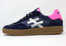 Load image into Gallery viewer, Another Trend | Ocean Navy Two Tone Trainers with Pink Heel &amp; Tongue Contrast | A03280D2