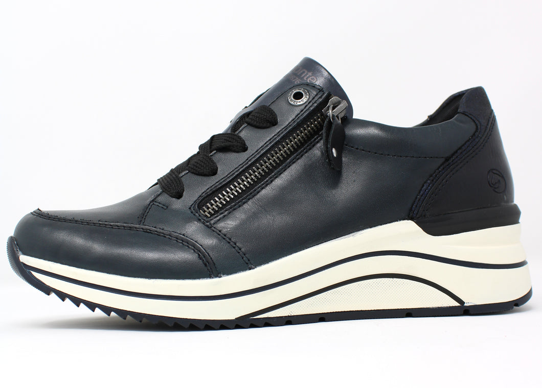 Remonte Navy Wedge Trainers DOT03