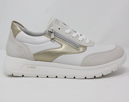 Remonte Off White &amp; Gold Trainers D2V02