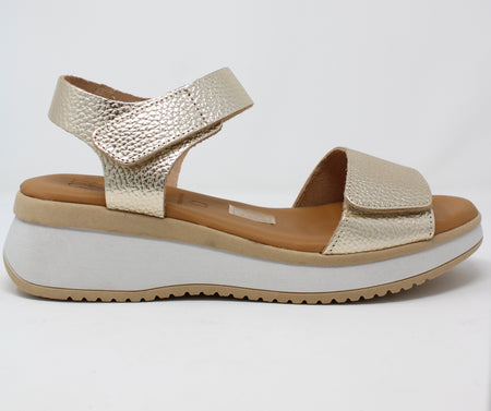 Oh My Sandals Gold Wedge Sandals 5942