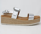 Oh My Sandals White &amp; Silver 6024