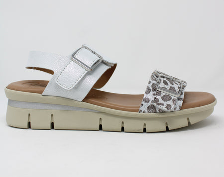 Valerias White Leopard Sandals 2603