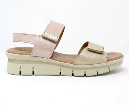 Valerias Beige &amp; Pink Sandals 2606