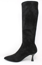 Miss Elastic Slip On Black Suede Boots 78041 05