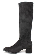 Load image into Gallery viewer, Miss Elastic Black Suede Slip On Boots 75310 05