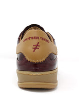 Load image into Gallery viewer, Another Trend | Burgundy &amp; Cream Lace Up Trainers with Beige Heel | A032 9245
