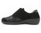 Waldlaufer Black Suede K Fit Velcro Shoe Kya 607K31 308 001