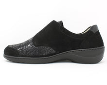 Load image into Gallery viewer, Waldlaufer Black Suede K Fit Velcro Shoe Kya 607K31 308 001