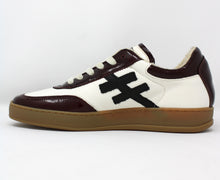 Load image into Gallery viewer, Another Trend White Burgundy Faux Fur Lined Trainers A0349396