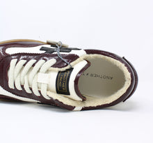 Load image into Gallery viewer, Another Trend White Burgundy Faux Fur Lined Trainers A0349396