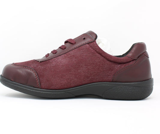 Easy B Burgundy Wide Fit Trainers 75374R