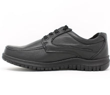 Load image into Gallery viewer, iMac Black Leather Wide Fit Shoe Milan 215984