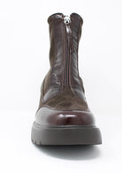 Unisa Brown Front Zip Boots Jadro