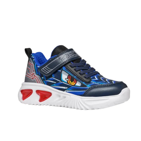 Geox | Assister Boys Velcro Trainers in Navy Royal | J45DZB