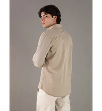 Load image into Gallery viewer, Calvin Klein | Garment Dyed Casual Shirt in Aluminium Beige in Comfort Fit | k10k114200 pah
