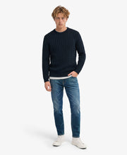 Load image into Gallery viewer, Superdry Navy Cable Crew M6110707E 98t