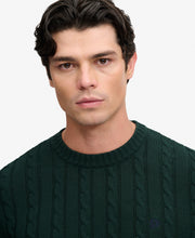 Load image into Gallery viewer, Superdry Green Cable Crew M6110707E L5X