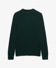 Load image into Gallery viewer, Superdry Green Cable Crew M6110707E L5X