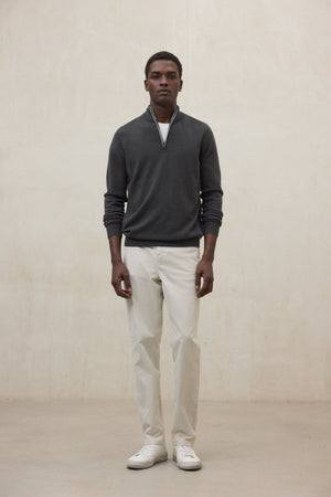 Ecoalf Pine Green Zip Knit Larch