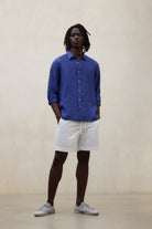 Ecoalf Blue Linen Shirt Malibu