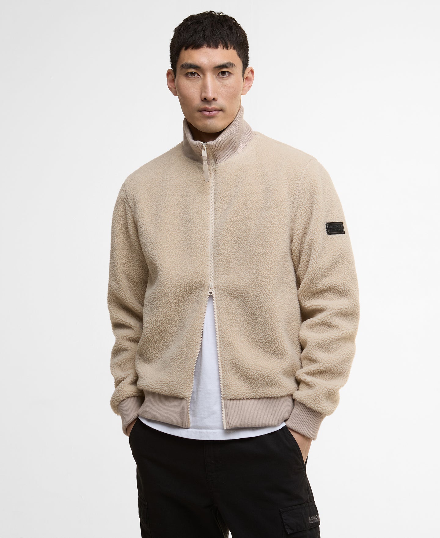 Barbour International | Dinstone Fleece Jacket in Stone | mfl0214 st31