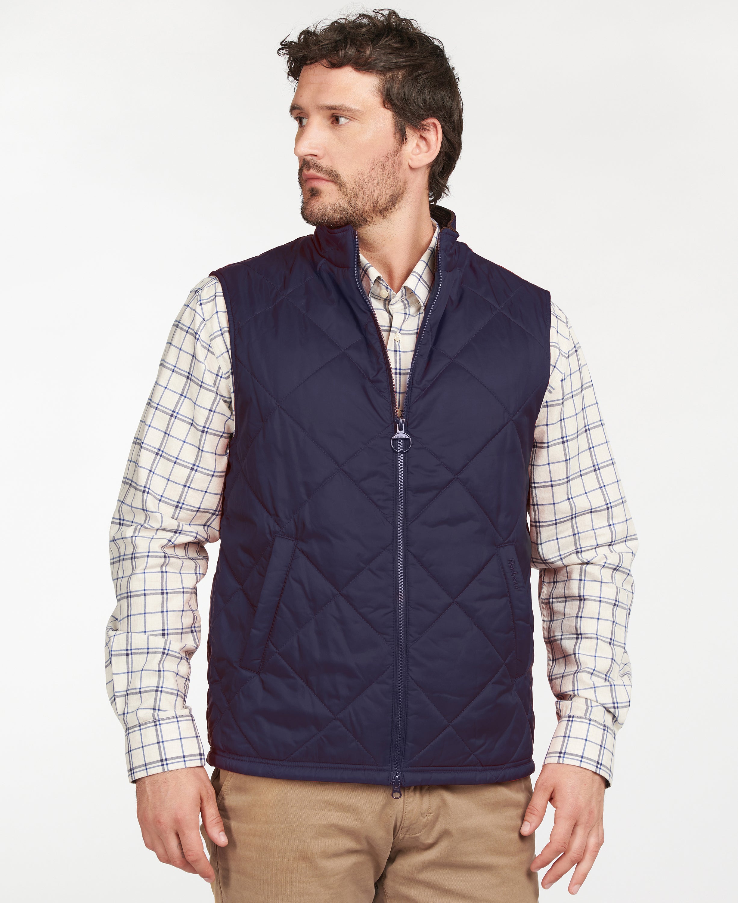 Navy barbour sales gilet