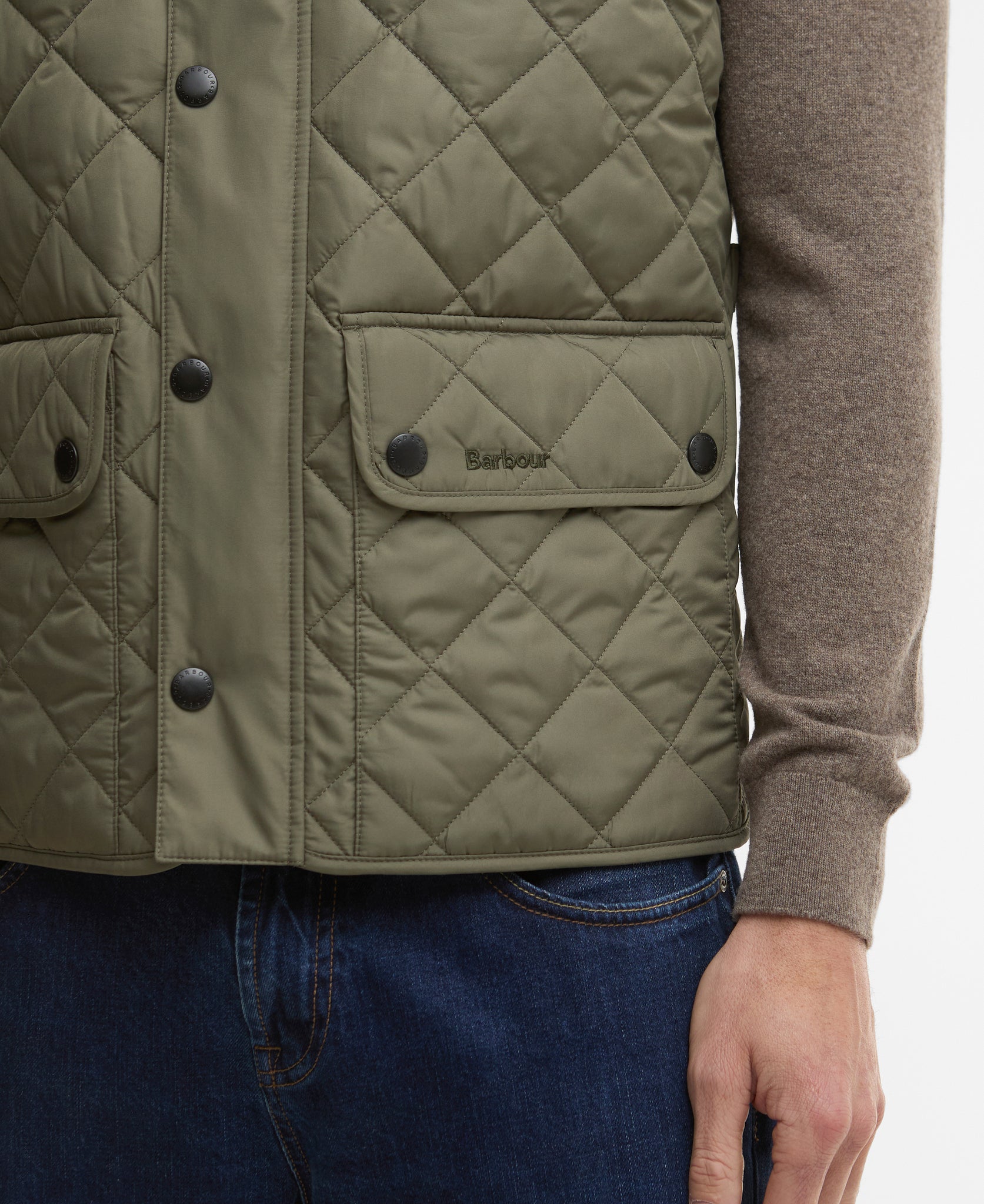 Load image into Gallery viewer, Barbour Lowerdale Gilet Olive MGI0245 GN34