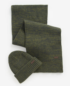 Barbour | Hat & Scarf Giftset in Olive | MGS0019 OL71