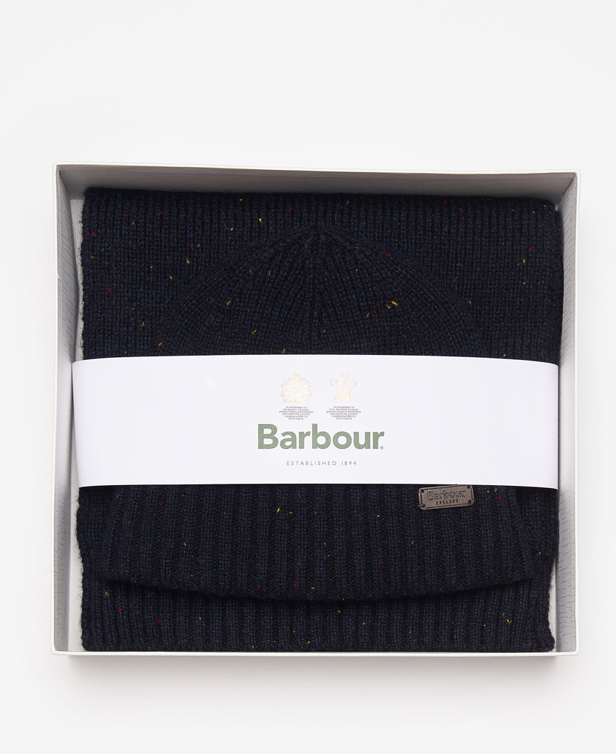Barbour Navy Fleck Carlton Set mgs0047 ny31
