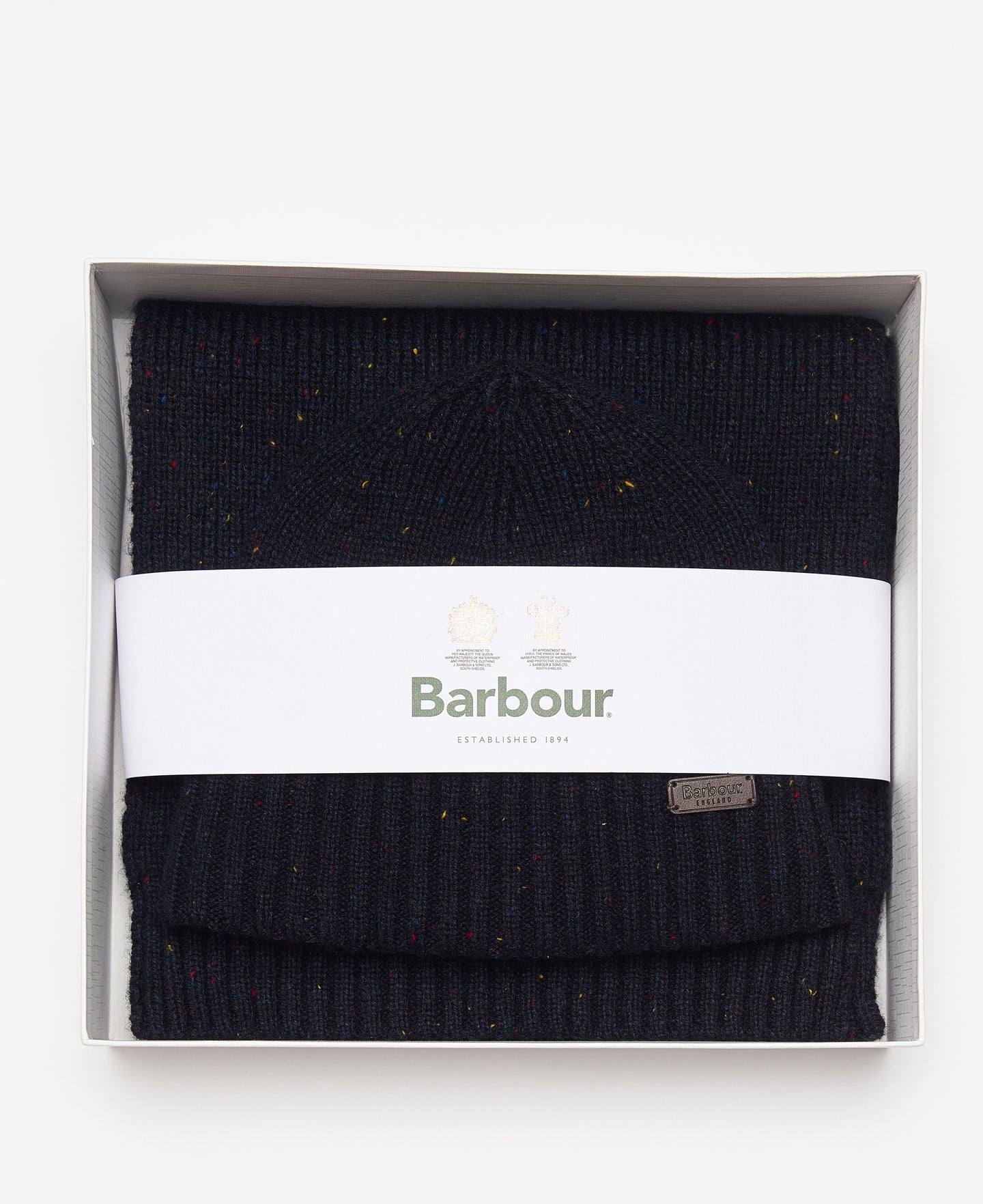 Barbour Navy Fleck Carlton Set mgs0047 ny31