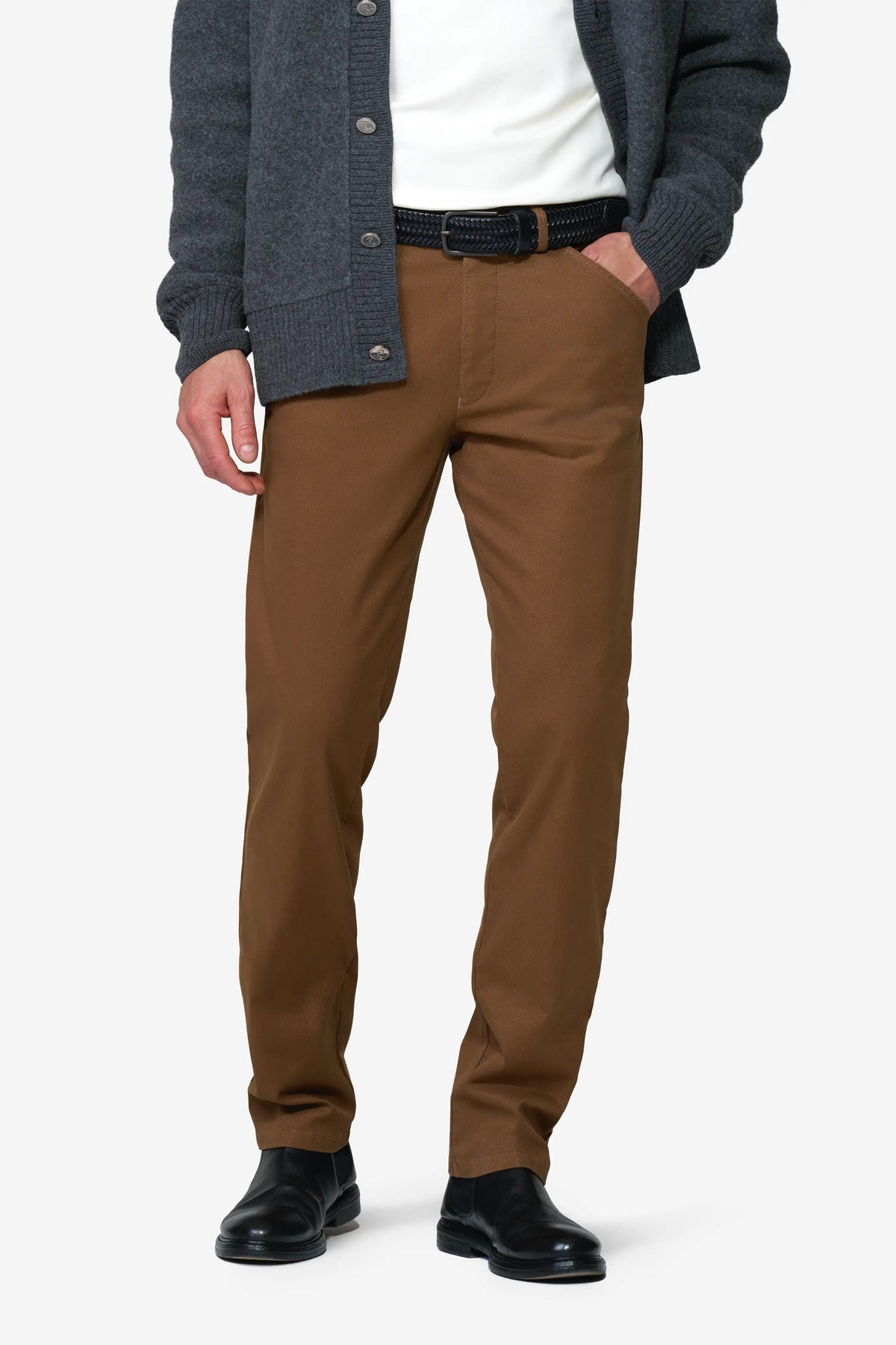 Meyer Chicago Caramel Brown Chinos 5627 45