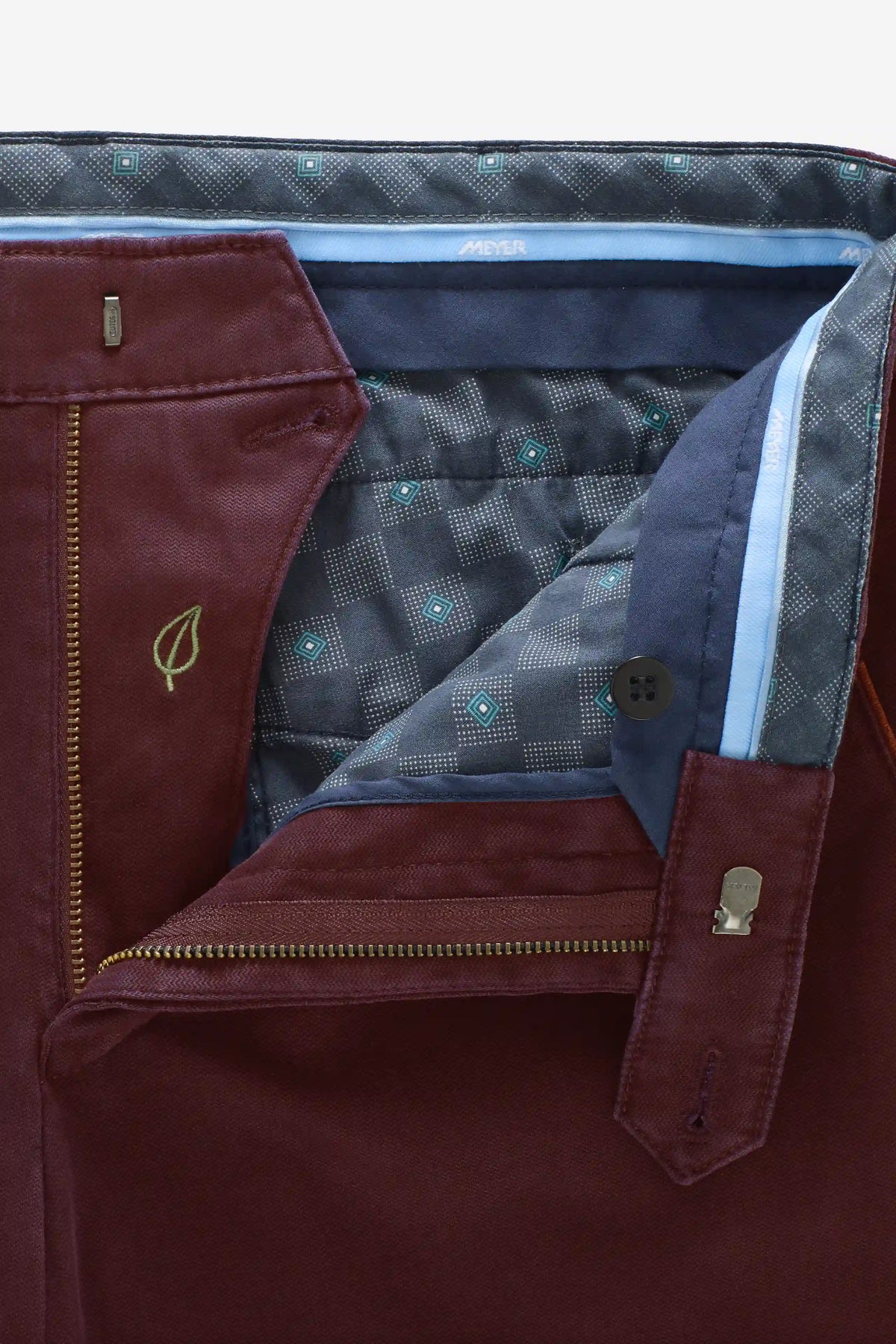 Meyer New York Burgundy Dark Red Chinos 5617 956