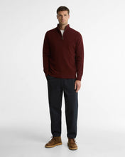 Load image into Gallery viewer, Barbour Plum Red Lambswool Zip Jumper mkn0339 BR57