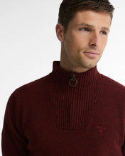 Load image into Gallery viewer, Barbour Plum Red Lambswool Zip Jumper mkn0339 BR57