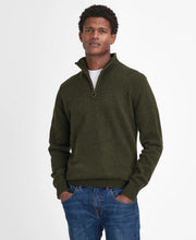Load image into Gallery viewer, Barbour Green Lambswool Zip Jumper mkn0339 gn73