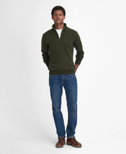Load image into Gallery viewer, Barbour Green Lambswool Zip Jumper mkn0339 gn73