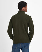 Barbour Green Lambswool Zip Jumper mkn0339 gn73