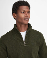 Load image into Gallery viewer, Barbour Green Lambswool Zip Jumper mkn0339 gn73