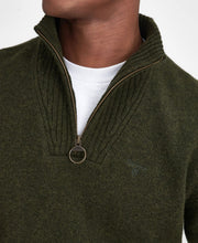 Load image into Gallery viewer, Barbour Green Lambswool Zip Jumper mkn0339 gn73